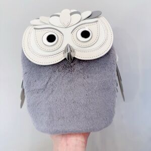 NWT Kate Spade Hoot Gray 3D Owl Crossbody Bag KE579 Limited Edition